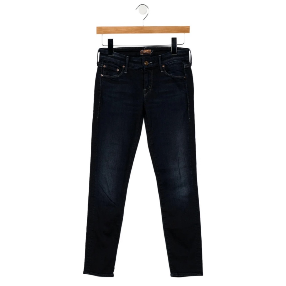 MOTHER Denim The Looker Crop low rise skinny leg jeans in dark wash Sz 24